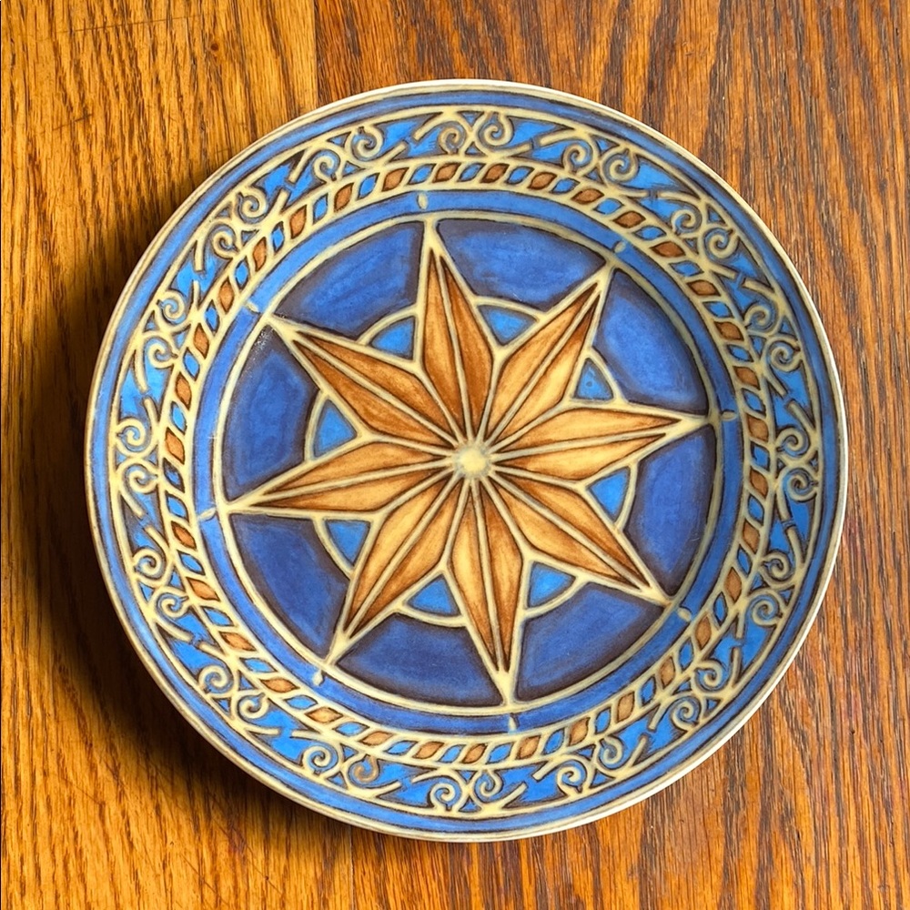 Decorative Starburst Ceramic Plate
